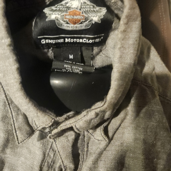 Harley-Davison Mens Short Sleeve Button Down Work Shirt - Picture 4 of 4